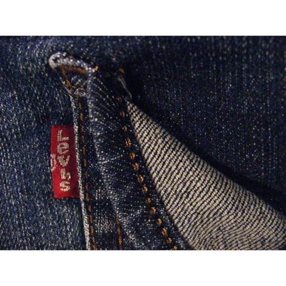 LEVIS 515 Womans CUTOFF JEAN SHORTS W 29 Blue Denim Red Tab Daisy Dukes - Picture 8 of 10